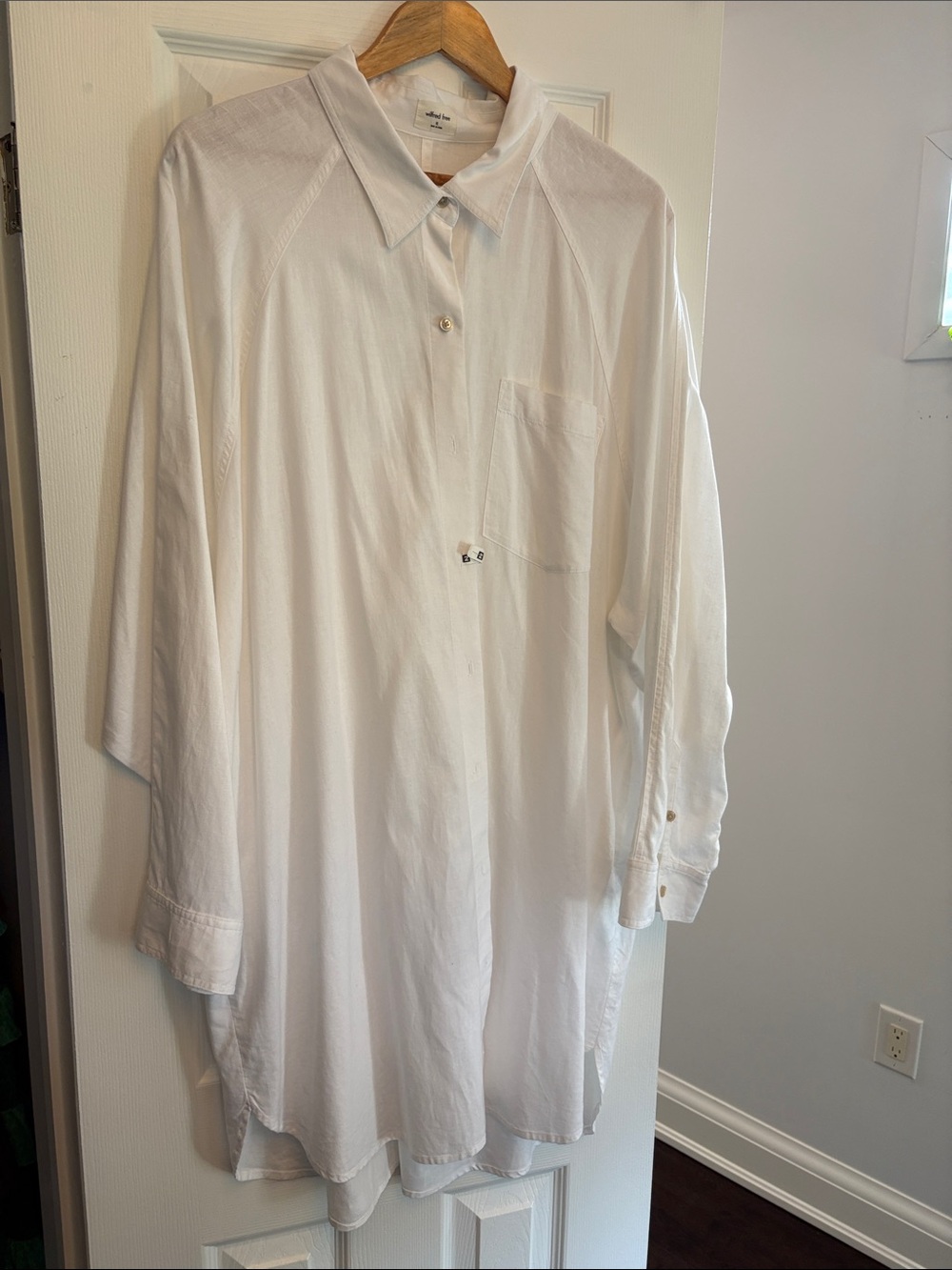 Wilfred White womens oversized shirt dress